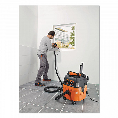 Turbo I PRO Set HEPA Wet/Dry Dust Extractor Vacuum, 5.8 gal Tank Capacity, Orange/Black (92037060990)