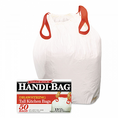 Drawstring Kitchen Bags, 13 gal, 24