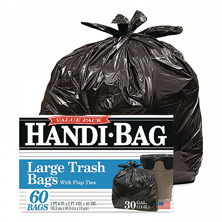 Super Value Pack Can Liners, 30 gal, 0.65 mil, 30