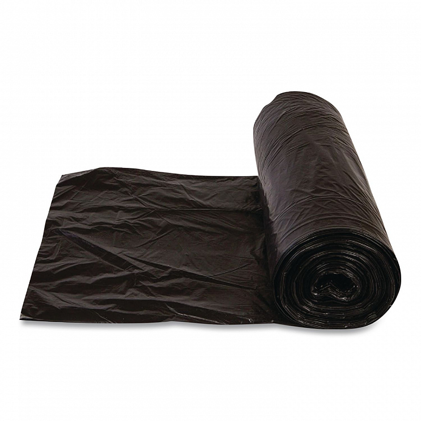 Low-Density Commercial Can Liners, 30 gal, 0.58 mil, 30" x 36", Black, Interleaved Roll, 25 Bags/Roll, 10 Rolls/Carton (WSL3036HVK)