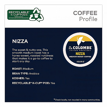 Coffee K-Cup Pods, Nizza Medium Roast, 20/Box (0327)