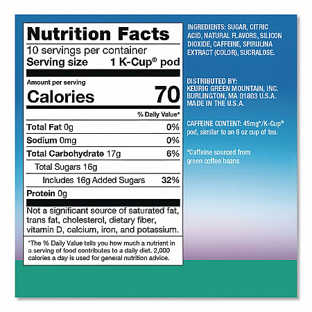 ICED Refreshers K-Cup Pods, Berry Chill, 20/Box, 4 Boxes/Carton (0631CT)