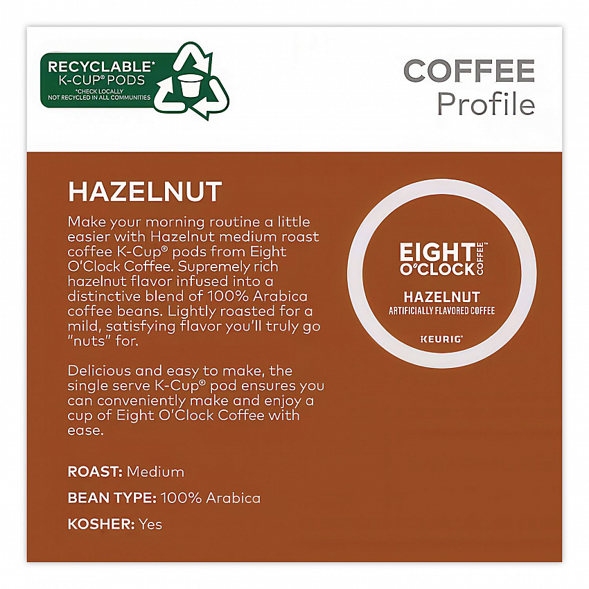 Hazelnut Coffee K-Cups, 96/Carton (6406CT)