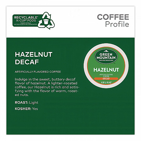 Hazelnut Decaf Coffee K-Cups, 96/Carton (7792CT)