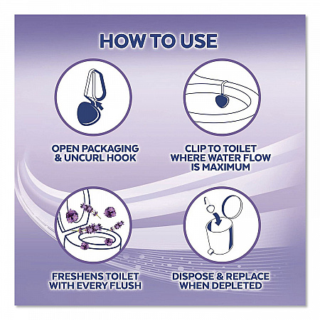 Hygienic Automatic Toilet Bowl Cleaner, Lavender Fields Scent, 2/Pack (83722)