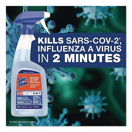 Disinfecting All-Purpose Spray and Glass Cleaner, Fresh Scent, 1 gal Bottle, 3/Carton (58773CT)