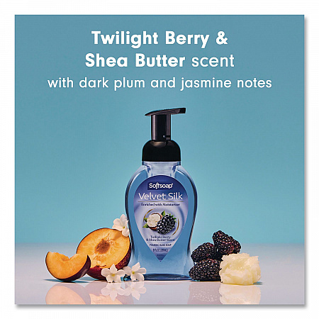 Velvet Silk Foaming Liquid Hand Soap, Twilight Berry and Shea Butter, 9 oz, 6/Carton (61052556CT)
