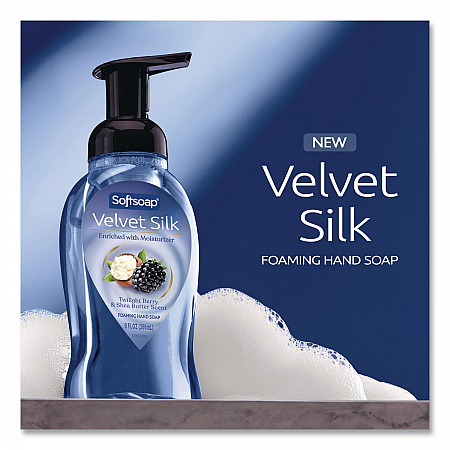 Velvet Silk Foaming Liquid Hand Soap, Twilight Berry and Shea Butter, 9 oz, 6/Carton (61052556CT)