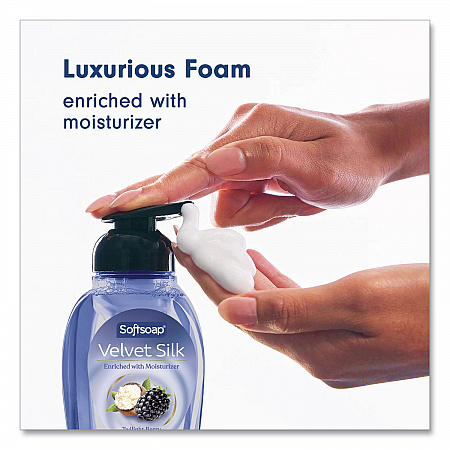 Velvet Silk Foaming Liquid Hand Soap, Twilight Berry and Shea Butter, 9 oz, 6/Carton (61052556CT)