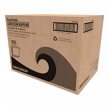 1/4-Fold Lunch Napkins, 1-Ply, 12 x 12, White, 500/Pack (500NAPPK)