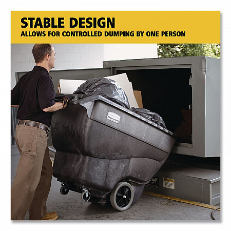 0.75 cu yd Structural Foam Tilt Truck, 600 lb Capacity, Black (1011BLA)
