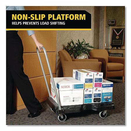 Utility-Duty Home/Office Cart, 250 lb Capacity, 20.5 x 32.5, Platform, Black (440000)