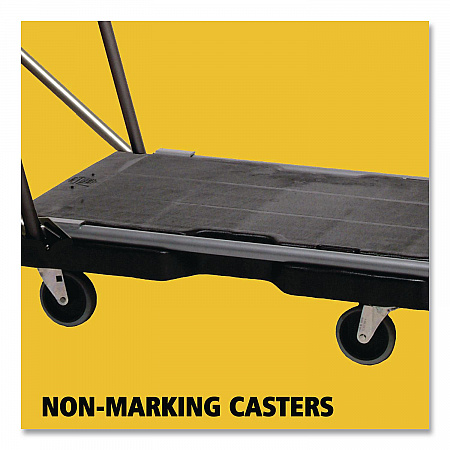 Utility-Duty Home/Office Cart, 250 lb Capacity, 20.5 x 32.5, Platform, Black (440000)
