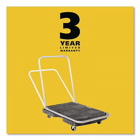 Utility-Duty Home/Office Cart, 250 lb Capacity, 20.5 x 32.5, Platform, Black (440000)