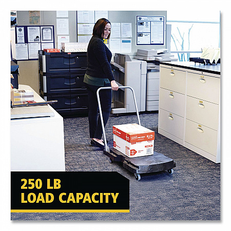 Utility-Duty Home/Office Cart, 250 lb Capacity, 20.5 x 32.5, Platform, Black (440000)