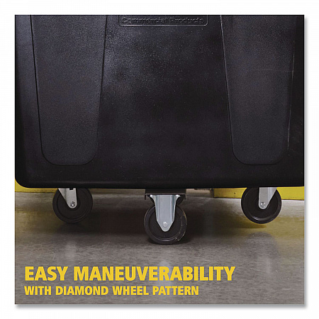 Cube Truck, 149 gal, 600 lb Capacity, Plastic, Black (4619BLA)