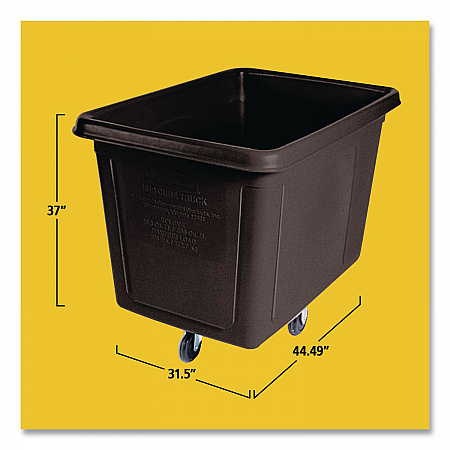 Cube Truck, 149 gal, 600 lb Capacity, Plastic, Black (4619BLA)