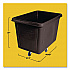 Cube Truck, 149 gal, 600 lb Capacity, Plastic, Black (4619BLA)