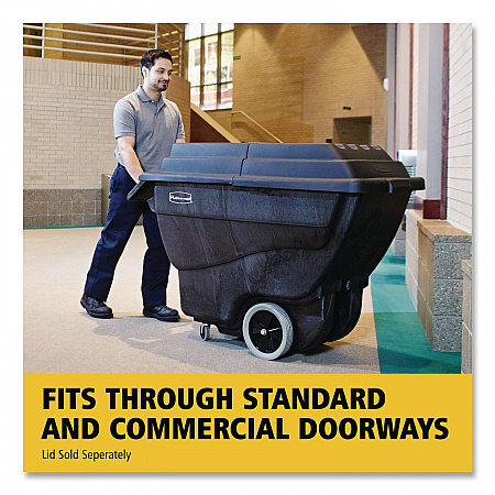 0.5 cu yd Structural Foam Tilt Truck, Utility Duty, 450 lb Capacity, Black (9T13BLA)
