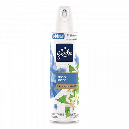 Air Freshener, Clean Linen, 7.3 oz Aerosol Spray, 6/Carton (391465)