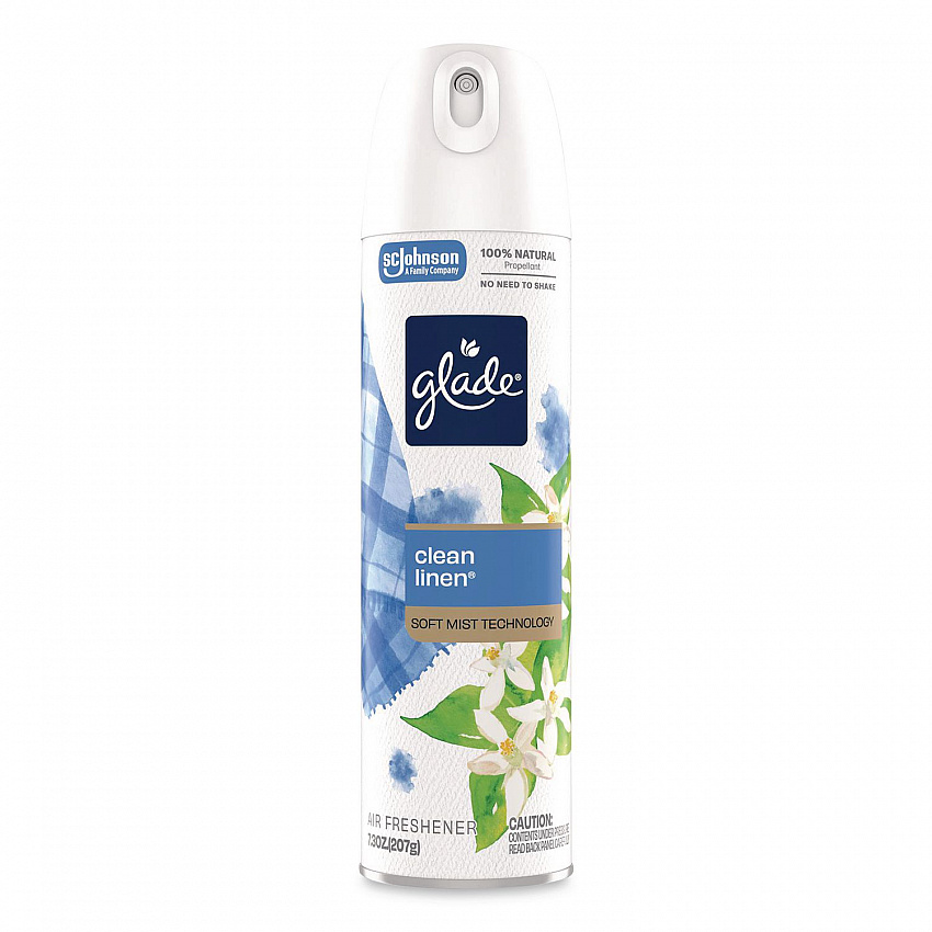 Air Freshener, Clean Linen, 7.3 oz Aerosol Spray, 6/Carton (391465)