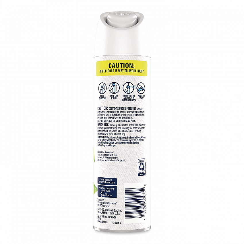 Air Freshener, Clean Linen, 7.3 oz Aerosol Spray, 6/Carton (391465)