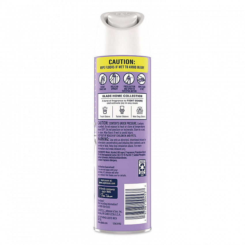 Air Freshener, Lavender, 7.3 oz Aerosol Spray, 6/Carton (391403)