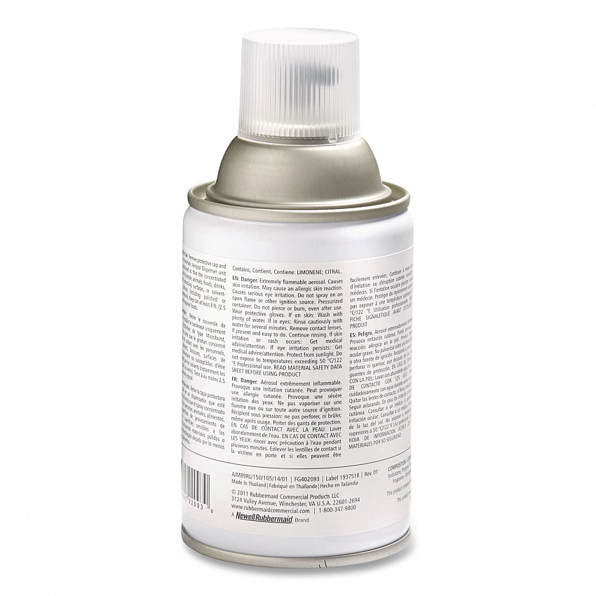 TC Microburst 9000 Air Freshener Refill, Mandarin Orange, 5.3 oz Aerosol Spray, 4/Carton (402093)
