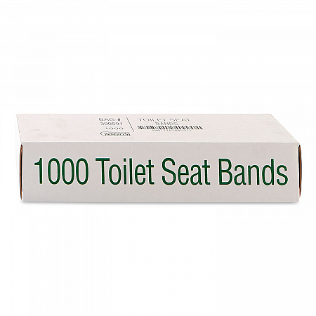 Sani/Shield Printed Toilet Seat Band, 16 x 1.5, Blue/White, 1,000/Carton (300591)