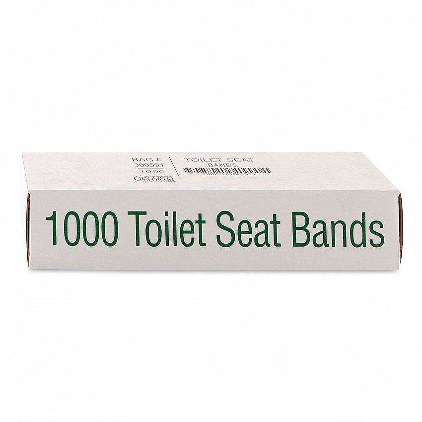 Sani/Shield Printed Toilet Seat Band, 16 x 1.5, Blue/White, 1,000/Carton (300591)