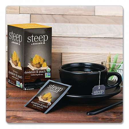 steep Tea, Dandelion and Peach, 1.18 oz Tea Bag, 20/Box (17715)