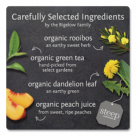 steep Tea, Dandelion and Peach, 1.18 oz Tea Bag, 20/Box (17715)