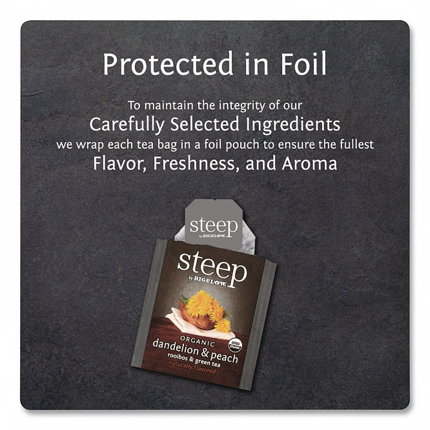 steep Tea, Dandelion and Peach, 1.18 oz Tea Bag, 20/Box (17715)