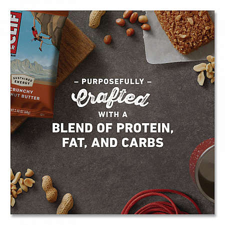 Energy Bar, Crunchy Peanut Butter, 2.4 oz Bar, 12/Box (50120)