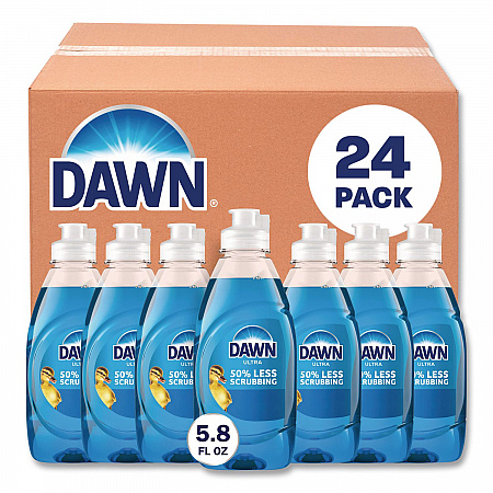 Ultra Original Liquid Dishwashing Detergent, Unscented, 5.8 oz Bottle, 24/Carton (25477)