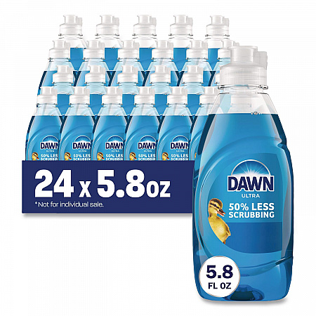 Ultra Original Liquid Dishwashing Detergent, Unscented, 5.8 oz Bottle, 24/Carton (25477)