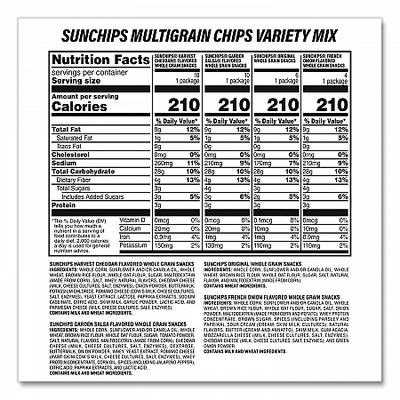 Sunchips and Jack Link's Beef Jerky Variety Pack, (30) 1.5 oz Bags, (9) 0.9 oz Snack Packs, Assorted Flavors/Bundle (60004175)
