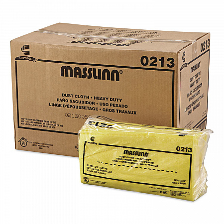 Masslinn Dust Cloths, 1-Ply, 16 x 24, Unscented, Yellow, 50/Pack, 8 Packs/Carton (0213)