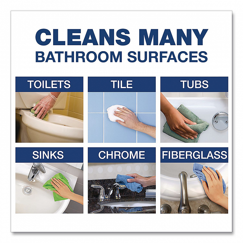 Cleaner with Bleach, 32 oz Bottles, 8 Bottles and 2 Trigger Sprayers/Carton (02287CT)