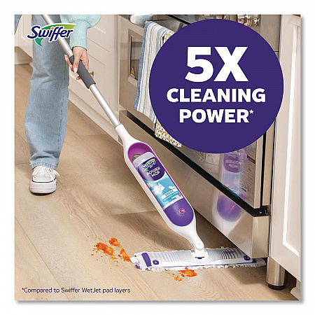 PowerMop Starter Kit, 15.4 x 5.3 White/Purple Cloth Head, 26