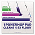 PowerMop Starter Kit, 15.4 x 5.3 White/Purple Cloth Head, 26
