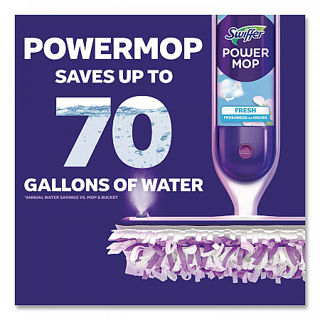 PowerMop Starter Kit, 15.4 x 5.3 White/Purple Cloth Head, 26
