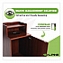 Food Service Trash Enclosure, 32 gal, Melamine Faced Chipboard, Mahogany (476DHMA)