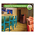 Food Service Trash Enclosure, 32 gal, Melamine Faced Chipboard, Mahogany (476DHMA)