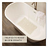 Safti-Grip Bath Mats, White Textured Surface, Suction-Cup Backing, 14