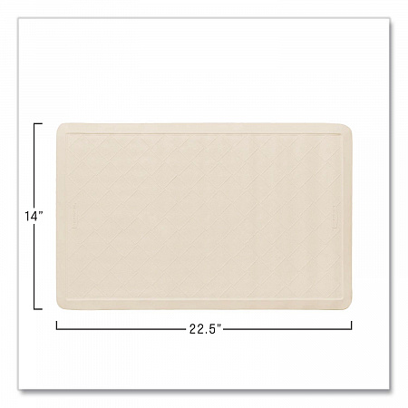 Safti-Grip Bath Mats, White Textured Surface, Suction-Cup Backing, 14