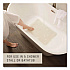 Safti-Grip Bath Mats, White Textured Surface, Suction-Cup Backing, 14