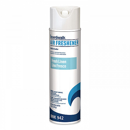 Aerosol Air Freshener, Fresh Linen, 10 oz Aerosol Spray, 6/Carton (942)