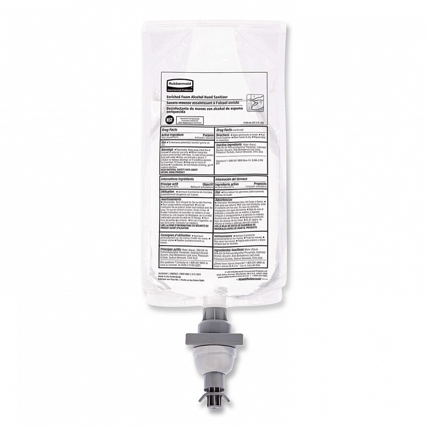 AutoFoam Refill With Alcohol Foam Hand Sanitizer, Clear, 1,000 mL, Unscented, 4/Carton (2080802)