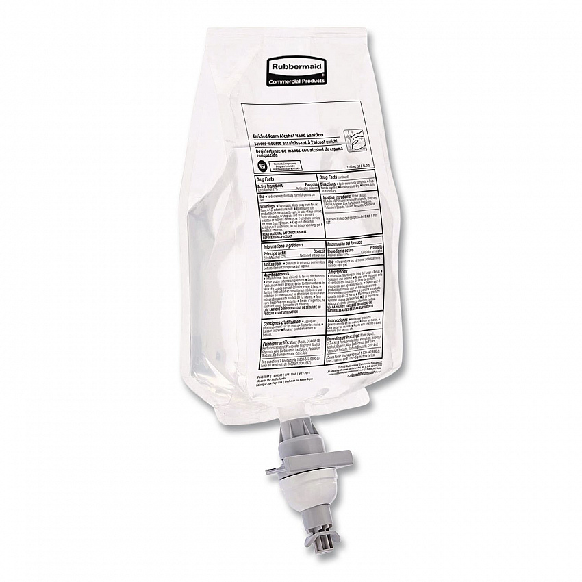 AutoFoam Refill With Alcohol Foam Hand Sanitizer, Clear, 1,000 mL, Unscented, 4/Carton (2080802)